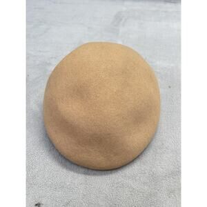 Royal Ascot Hat Beret Fitted Tan Camel 100% Wool Classic Dress Mens Winter